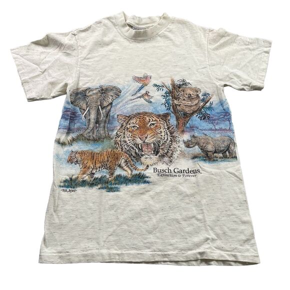 Vintage Busch Gardens Extinction Is Forever Shirt - Picture 1 of 3